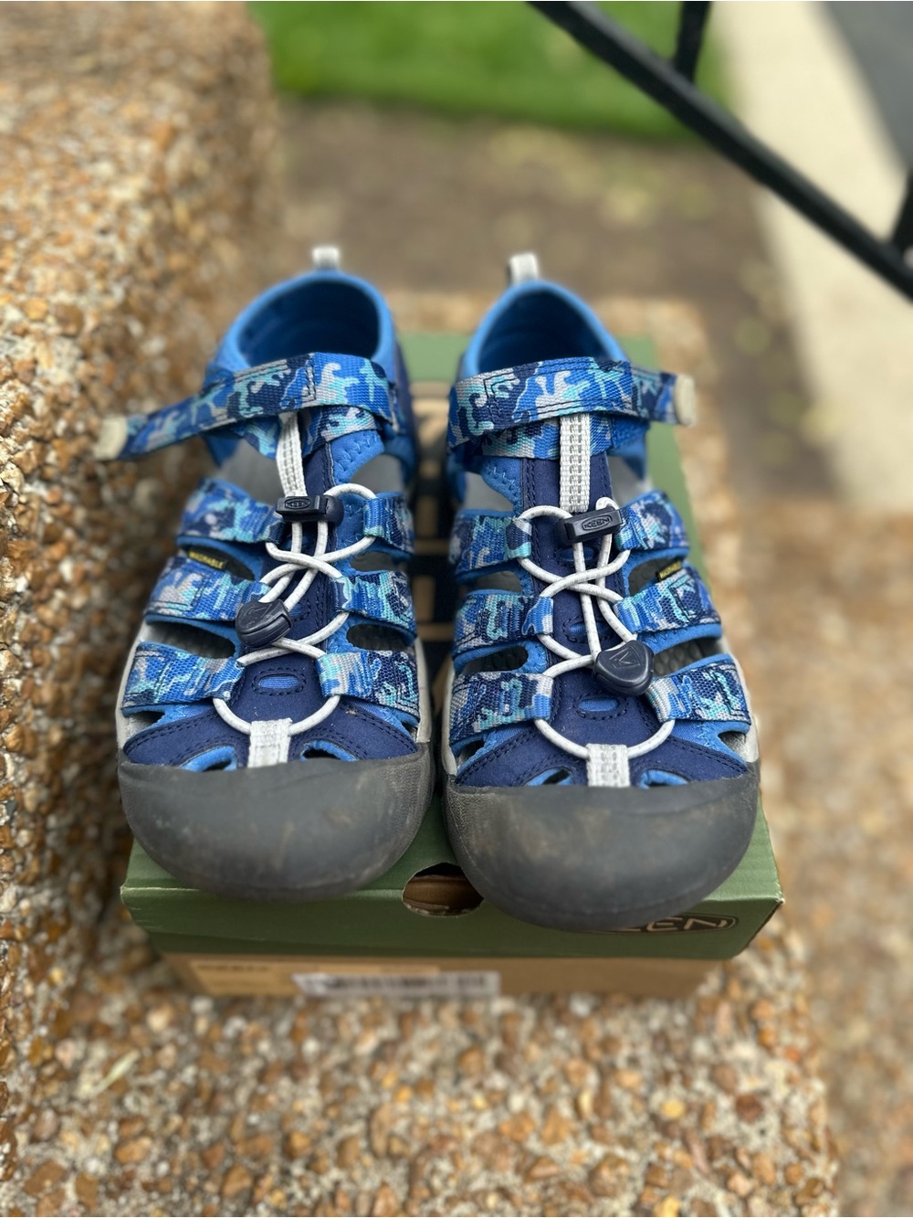 Keen Kids Blue Camo Sport Sandals